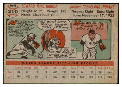 1956 Topps Baseball #210 Mike Garcia Indians EX-MT 535239