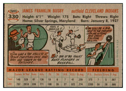 1956 Topps Baseball #330 Jim Busby Indians EX-MT 535379