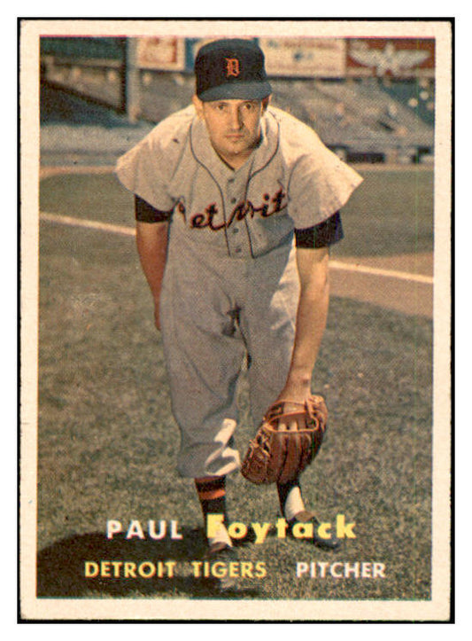 1957 Topps Baseball #077 Paul Foytack Tigers EX-MT 535423