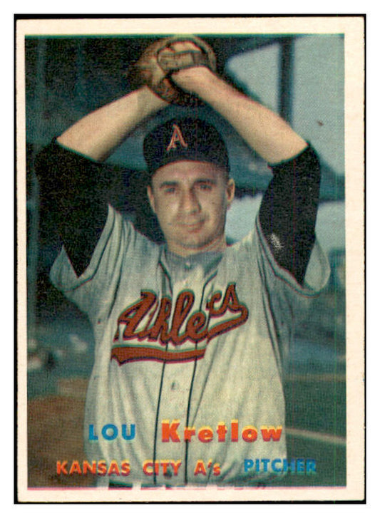 1957 Topps Baseball #139 Lou Kretlow A's EX-MT 535442