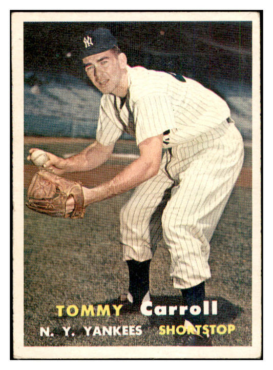 1957 Topps Baseball #164 Tommy Carroll Yankees EX-MT 535458