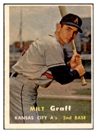 1957 Topps Baseball #369 Milt Graff A's EX-MT 535514
