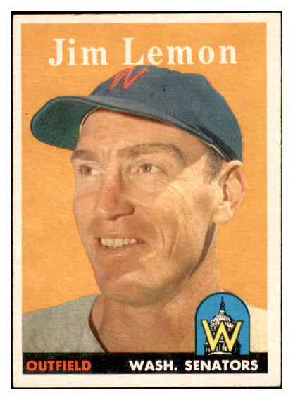 1958 Topps Baseball #015 Jim Lemon Senators EX-MT 535546