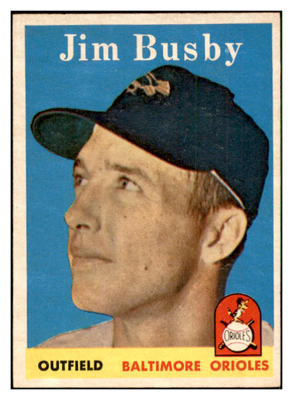 1958 Topps Baseball #028 Jim Busby Orioles EX-MT 535557