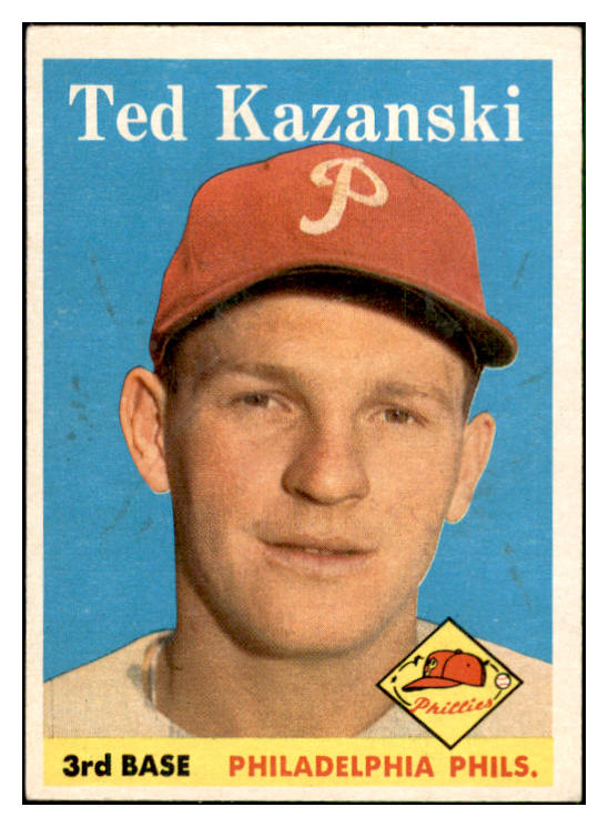 1958 Topps Baseball #036 Ted Kazanski Phillies EX-MT 535569