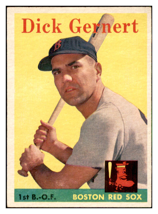 1958 Topps Baseball #038 Dick Gernert Red Sox EX-MT 535571