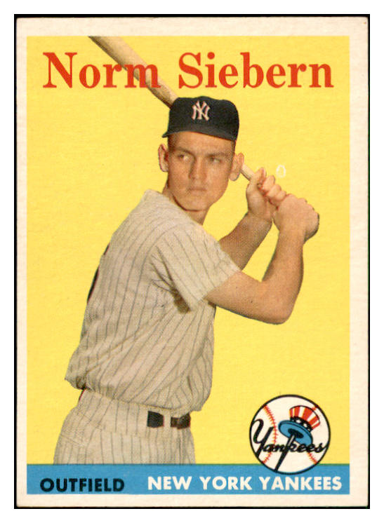 1958 Topps Baseball #054 Norm Siebern Yankees EX-MT 535585