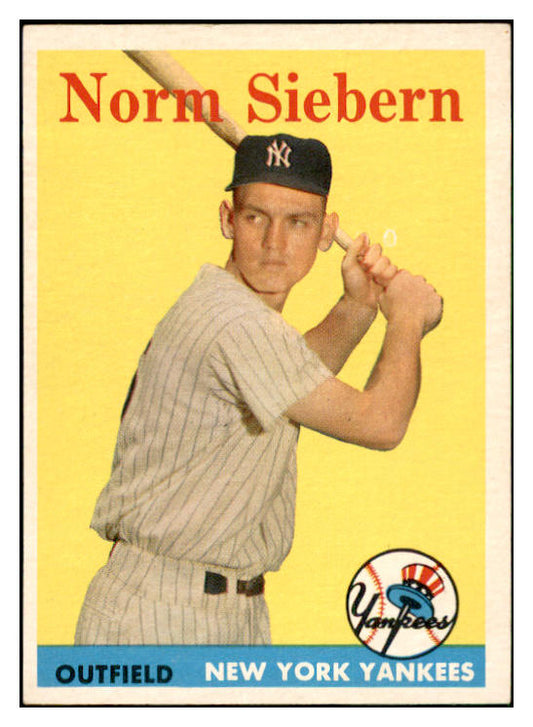 1958 Topps Baseball #054 Norm Siebern Yankees EX-MT 535585