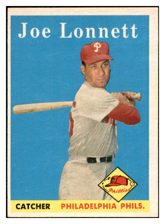 1958 Topps Baseball #064 Joe Lonnett Phillies EX-MT 535600
