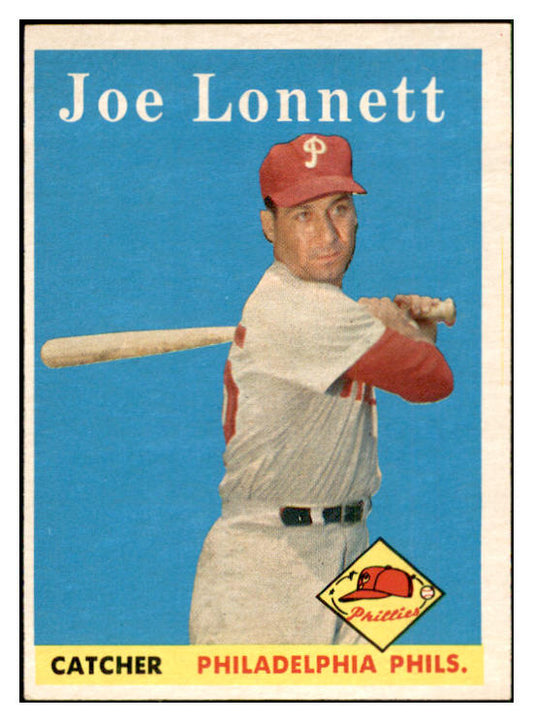 1958 Topps Baseball #064 Joe Lonnett Phillies EX-MT 535600