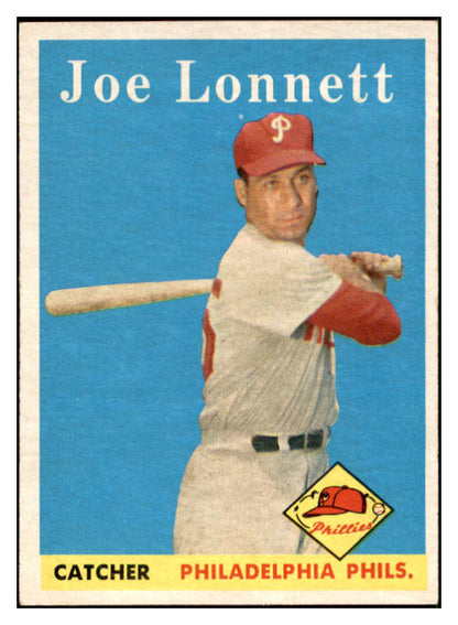 1958 Topps Baseball #064 Joe Lonnett Phillies EX-MT 535601
