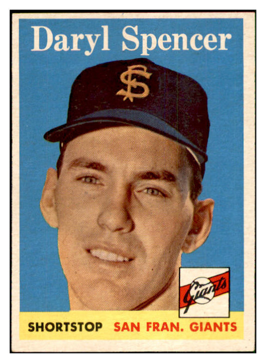 1958 Topps Baseball #068 Daryl Spencer Giants EX-MT 535607