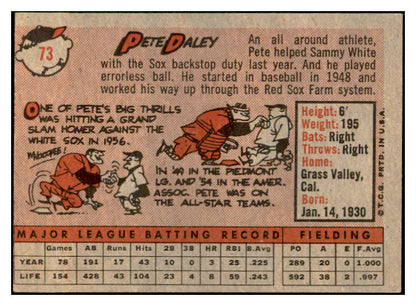 1958 Topps Baseball #073 Pete Daley Red Sox EX-MT 535612