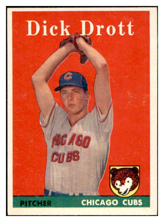 1958 Topps Baseball #080 Dick Drott Cubs EX-MT 535618