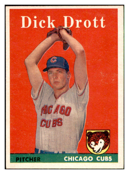 1958 Topps Baseball #080 Dick Drott Cubs EX-MT 535618