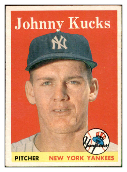 1958 Topps Baseball #087 Johnny Kucks Yankees EX-MT 535628