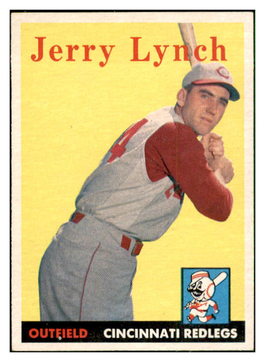 1958 Topps Baseball #103 Jerry Lynch Reds EX-MT 535642