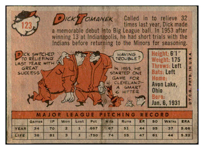 1958 Topps Baseball #123 Dick Tomanek Indians EX-MT 535667