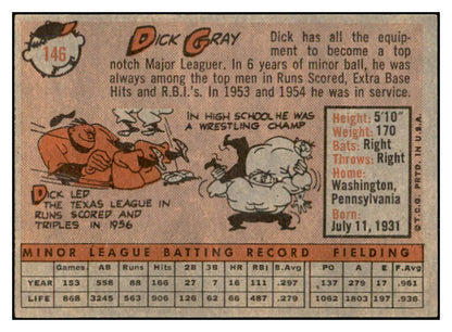 1958 Topps Baseball #146 Dick Gray Dodgers EX-MT 535694