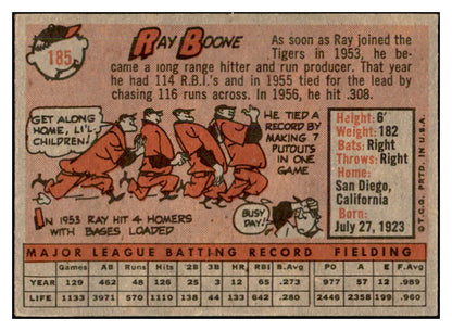 1958 Topps Baseball #185 Ray Boone Tigers EX-MT 535745