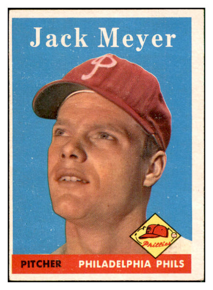 1958 Topps Baseball #186 Jack Meyer Phillies EX-MT 535747