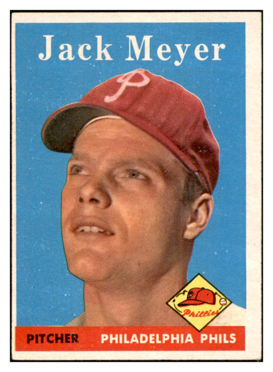 1958 Topps Baseball #186 Jack Meyer Phillies EX-MT 535747