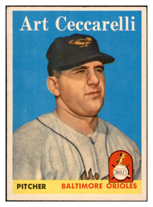 1958 Topps Baseball #191 Art Ceccarelli Orioles EX-MT 535752