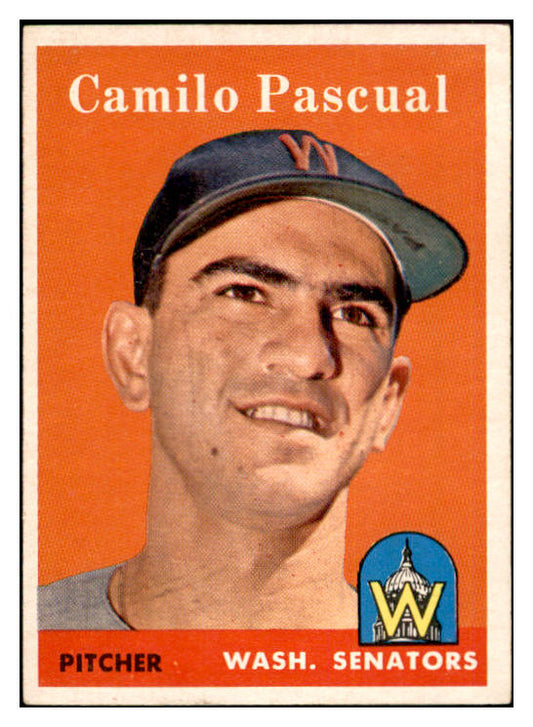 1958 Topps Baseball #219 Camilo Pascual Senators EX-MT 535790