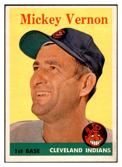 1958 Topps Baseball #233 Mickey Vernon Indians EX-MT 535813