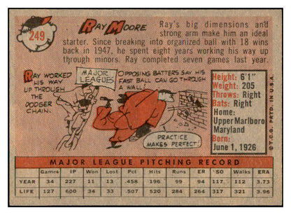 1958 Topps Baseball #249 Ray Moore White Sox EX-MT 535836