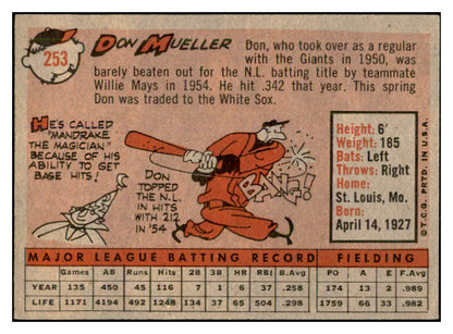 1958 Topps Baseball #253 Don Mueller Giants EX-MT 535842