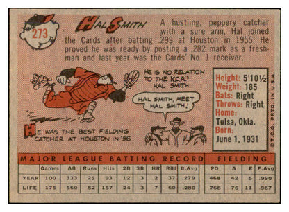 1958 Topps Baseball #273 Hal Smith Cardinals EX-MT 535866