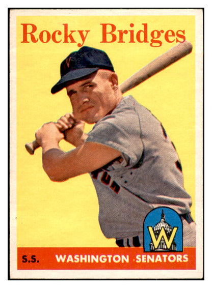 1958 Topps Baseball #274 Rocky Bridges Senators EX-MT 535867