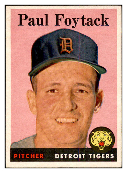 1958 Topps Baseball #282 Paul Foytack Tigers EX-MT 535876