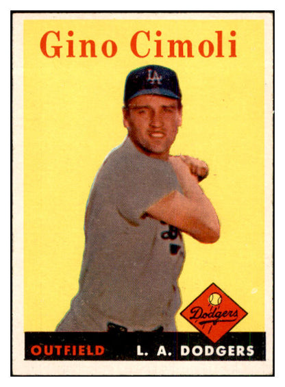 1958 Topps Baseball #286 Gino Cimoli Dodgers EX-MT 535879