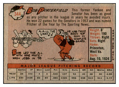 1958 Topps Baseball #344 Bob Porterfield Red Sox EX-MT 535939