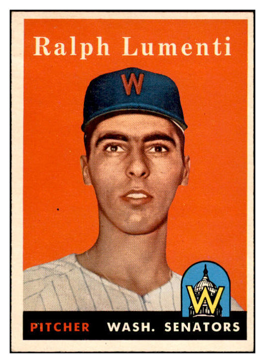 1958 Topps Baseball #369 Ralph Lumenti Senators EX-MT 535972