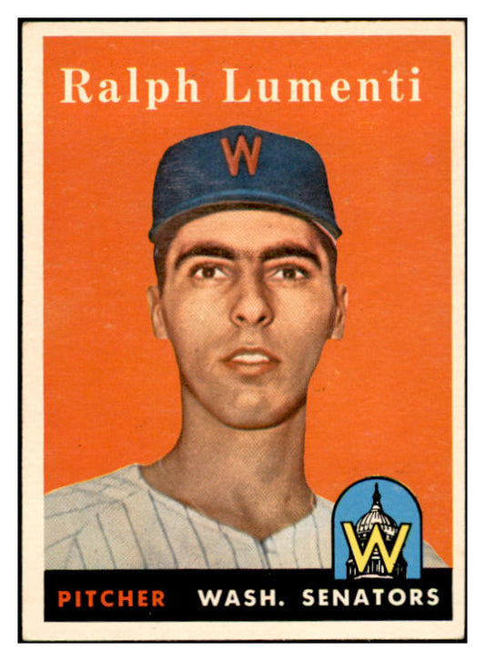 1958 Topps Baseball #369 Ralph Lumenti Senators EX-MT 535973