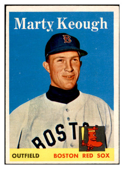 1958 Topps Baseball #371 Marty Keough Red Sox EX-MT 535975