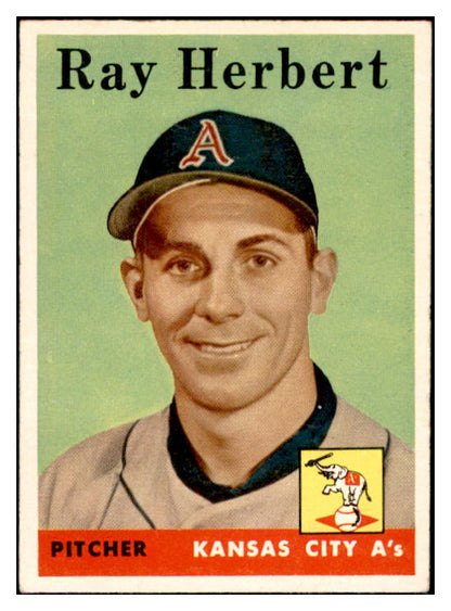 1958 Topps Baseball #379 Ray Herbert A's EX-MT 535984