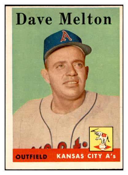 1958 Topps Baseball #391 Dave Melton A's EX-MT 536001