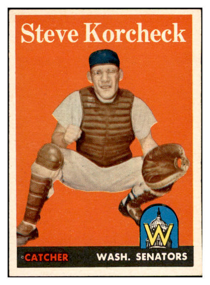 1958 Topps Baseball #403 Steve Korcheck Senators EX-MT 536014