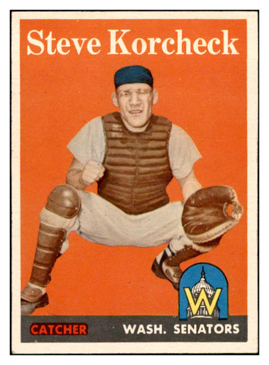 1958 Topps Baseball #403 Steve Korcheck Senators EX-MT 536015