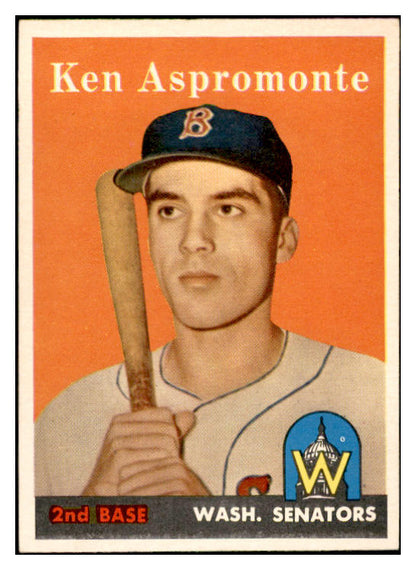 1958 Topps Baseball #405 Ken Aspromonte Senators EX-MT 536018