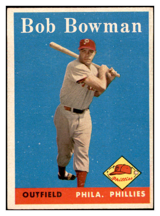 1958 Topps Baseball #415 Bob Bowman Phillies EX-MT 536035