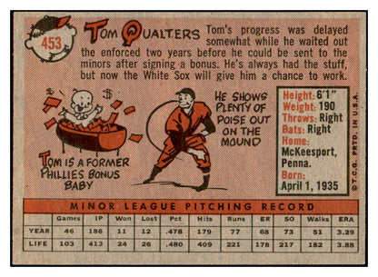 1958 Topps Baseball #453 Tom Qualters White Sox EX-MT 536075