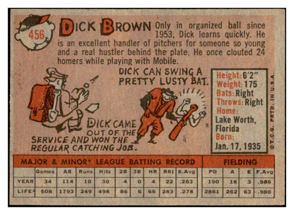 1958 Topps Baseball #456 Dick Brown Indians EX-MT 536079