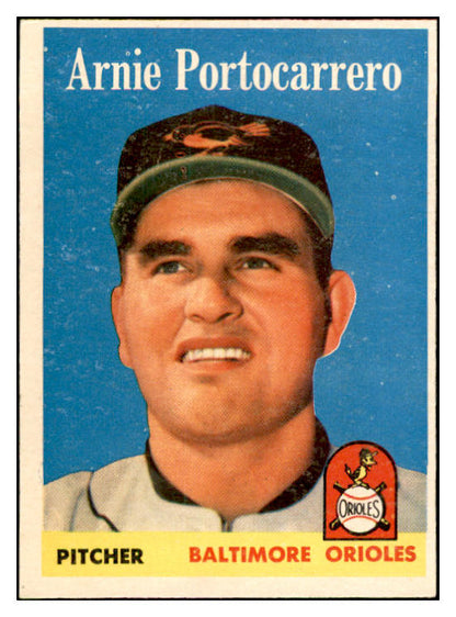 1958 Topps Baseball #465 Arnie Portocarrero Orioles EX-MT 536086