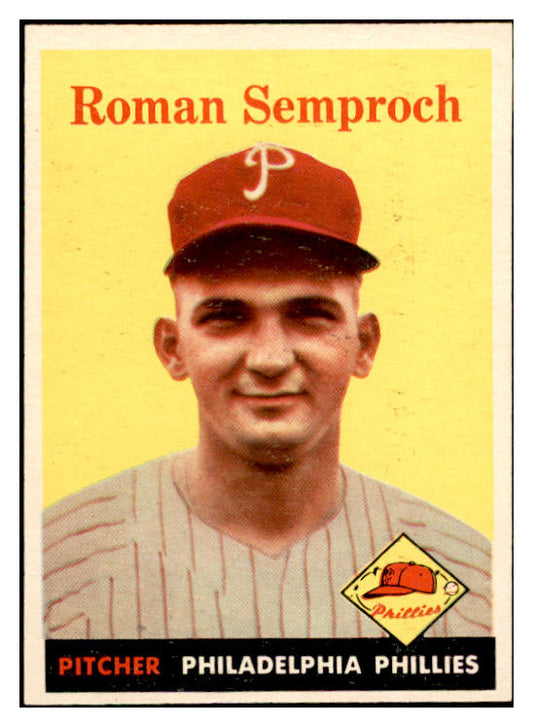 1958 Topps Baseball #474 Roman Semproch Phillies EX-MT 536099