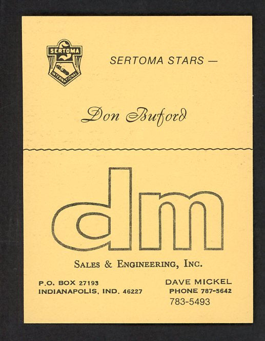 1977 Sertoma Stars Don Buford Orioles NR-MT 536669